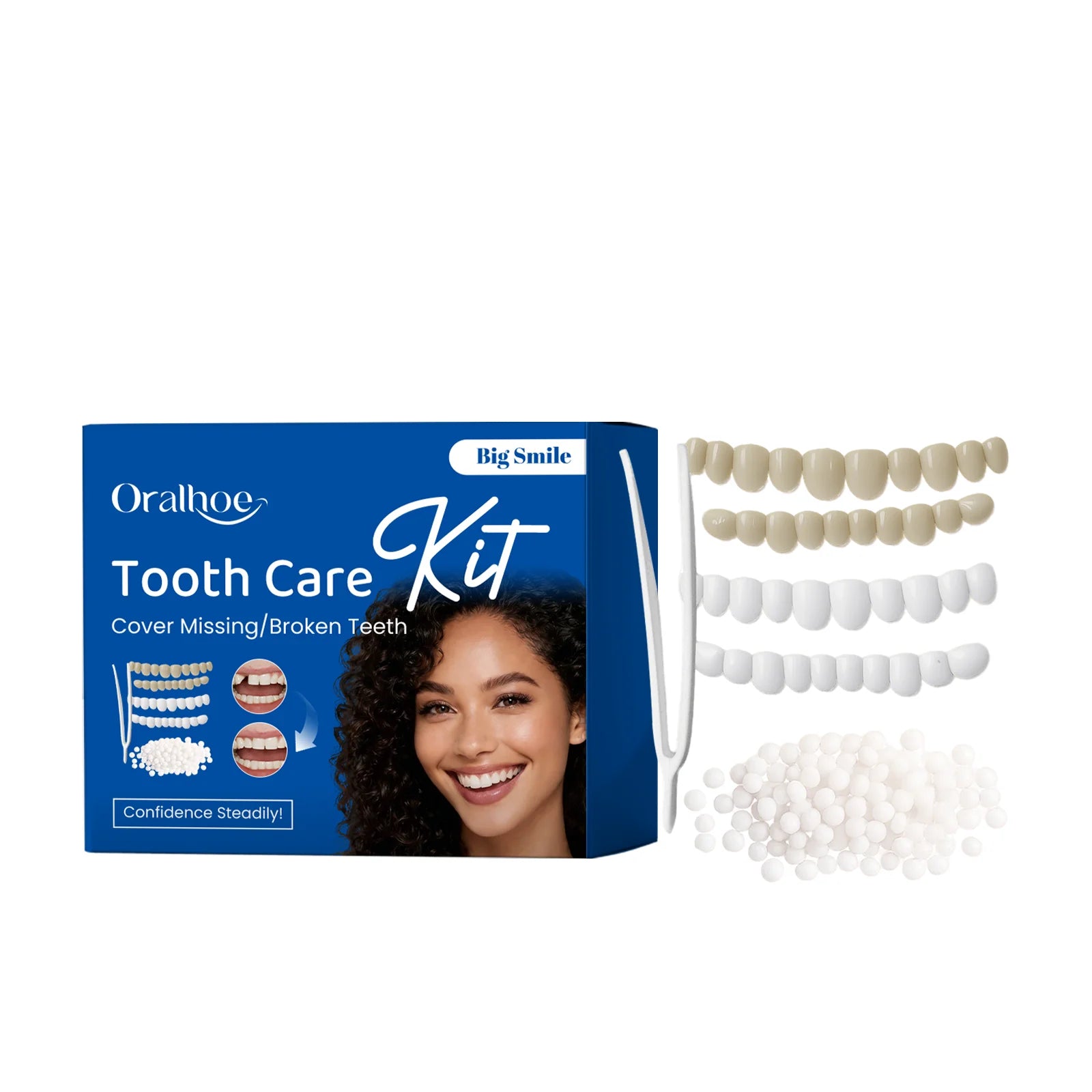 Denture Beauty Kit – Cosmetic Tooth Veneers for a Natural Smile Cosmetic Tooth Veneer Oasis Select 1boxed