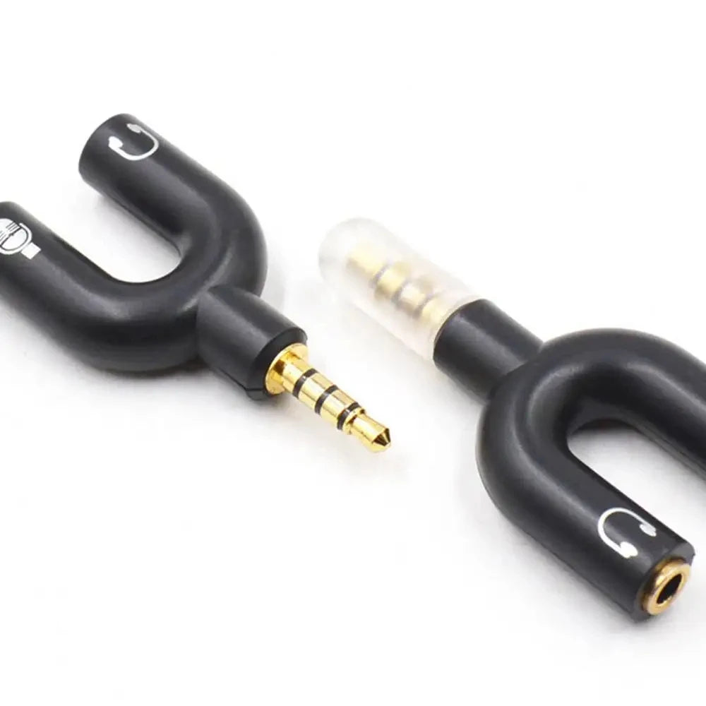 3.5mm Headphone & Mic Splitter Adapter | 1 to 2 Audio Jack
