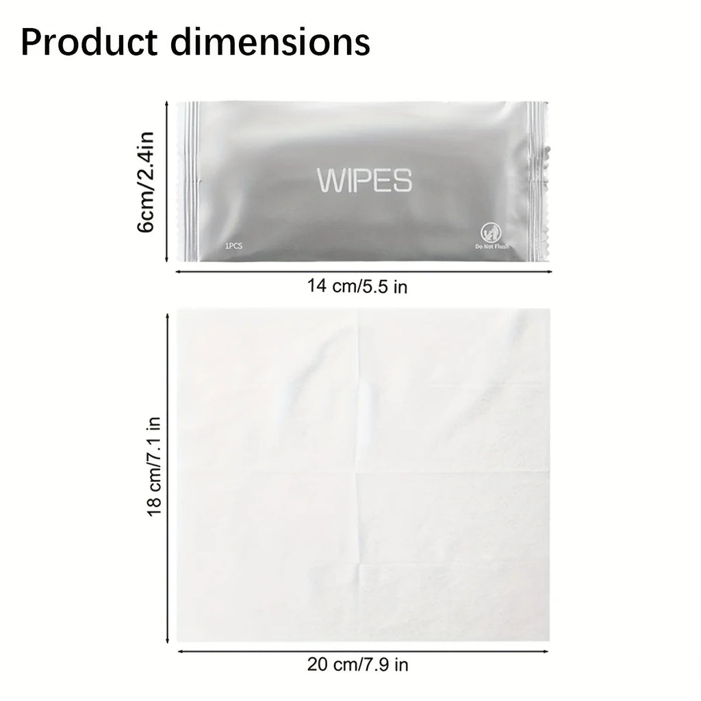 20pcs individually wrapped wipes, disposable, portable wipes, travel, camping, fitness, toilet Oasis Select