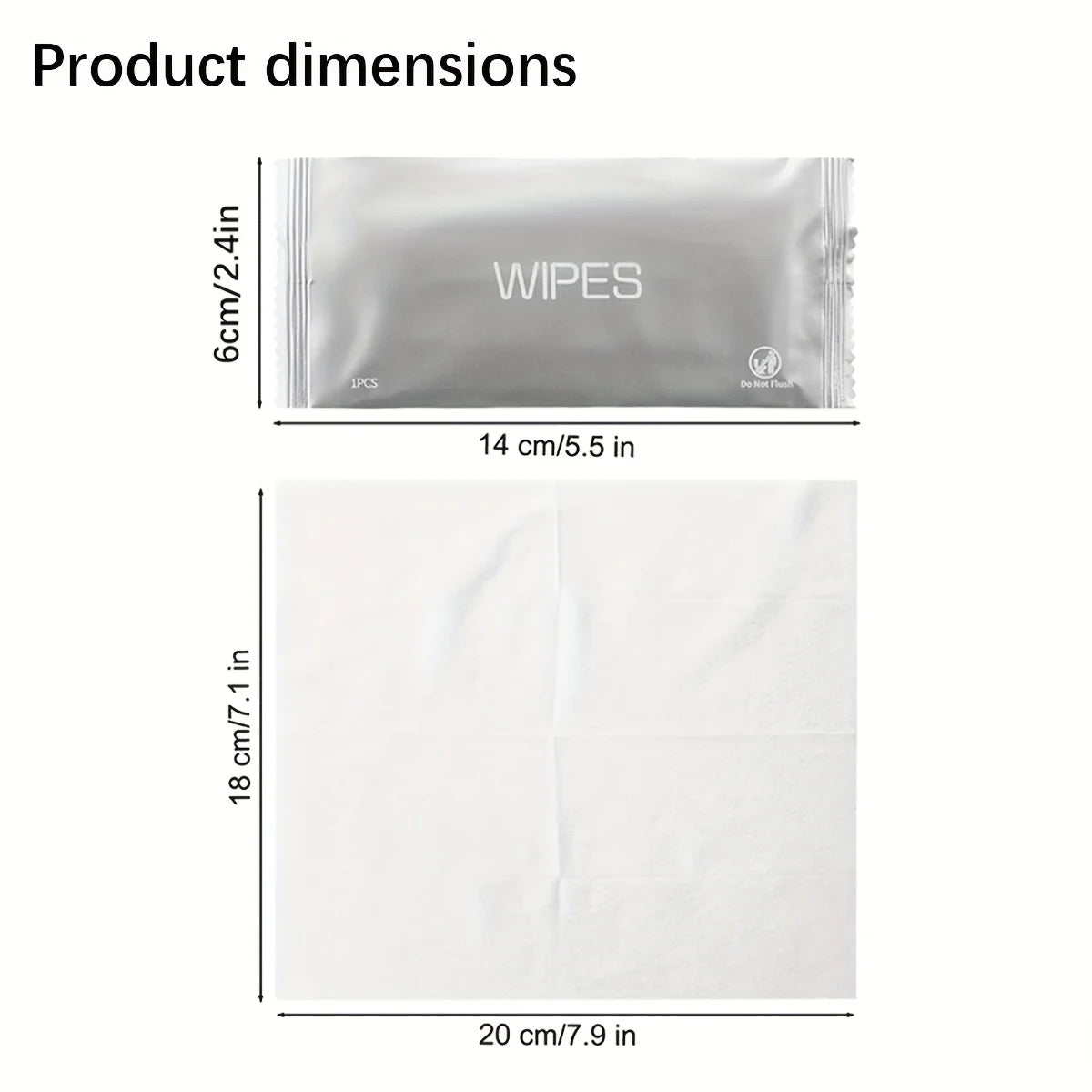 20pcs individually wrapped wipes, disposable, portable wipes, travel, camping, fitness, toilet Oasis Select