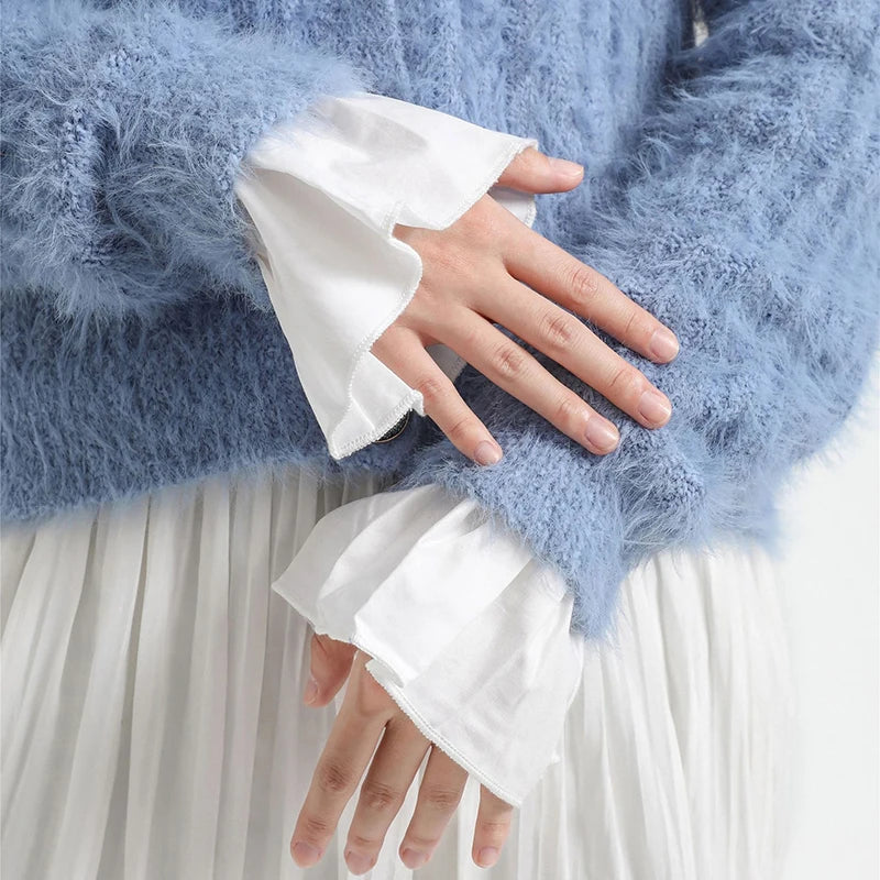 Photography Props Nail Photo Glove Beautiful Gentle Fake Cuffs Decorative Chiffon Flare Cuffs Fashion Sexy Nail Art Accessories Oasis Select