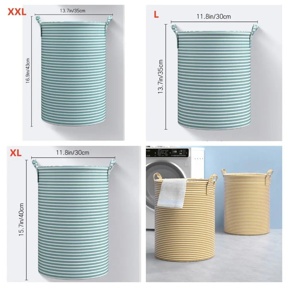 Foldable Cotton Linen Laundry Basket | Large Capacity Storage