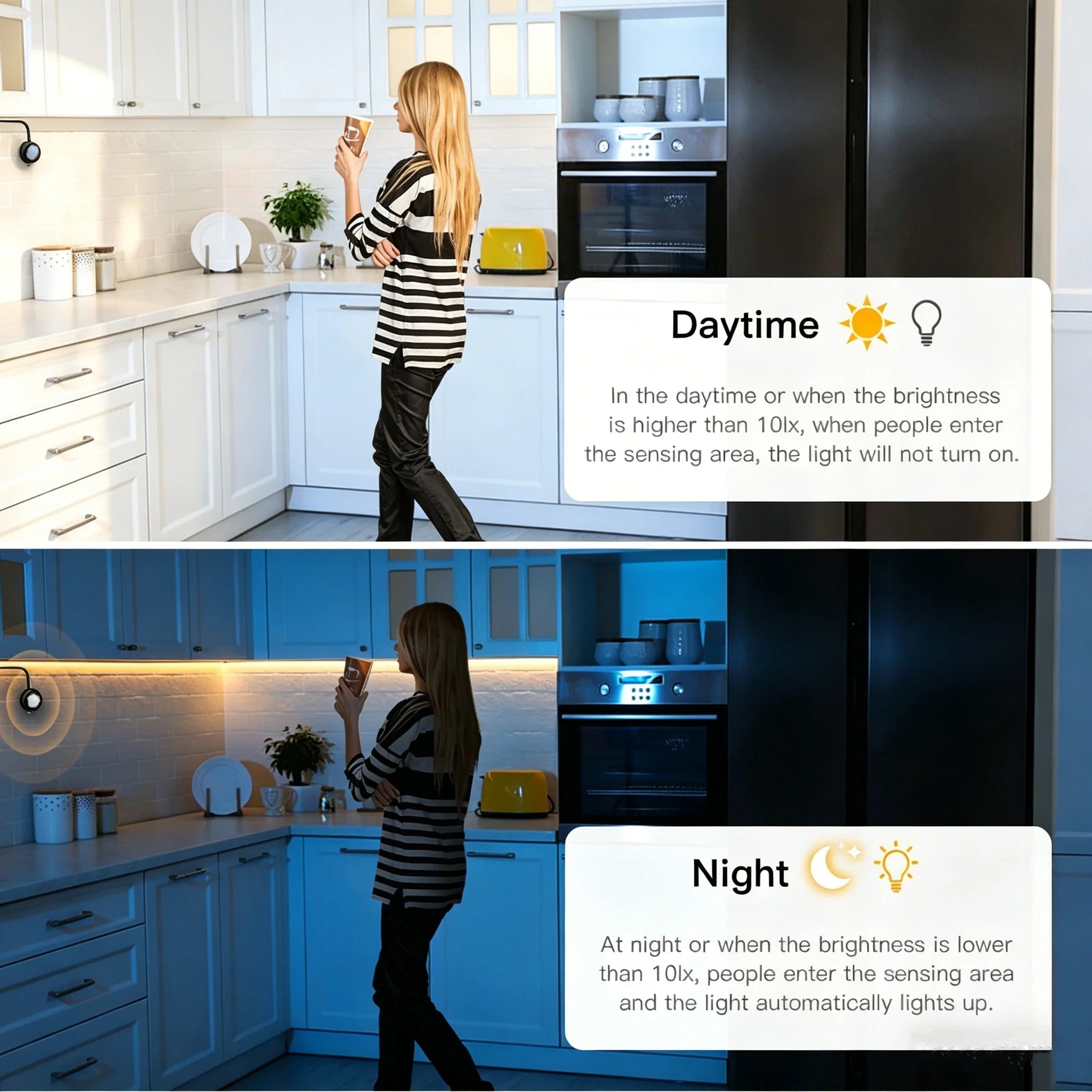 LED Night Light Neon Strip 24V Smart Human Sensor Black Silica Gel Tube Night Motion Induction Lamp for Bedroom Bathroom Stairs Oasis Select