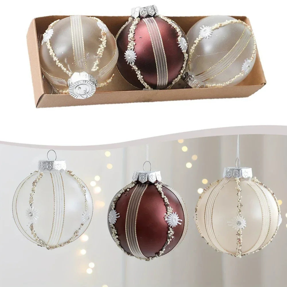 Christmas Tree Hanging Decoration Ornaments Balls 8cm 3 Boxes Shatterproof Plastic For Seasonal And Holiday Home Decoration Oasis Select China Mainland