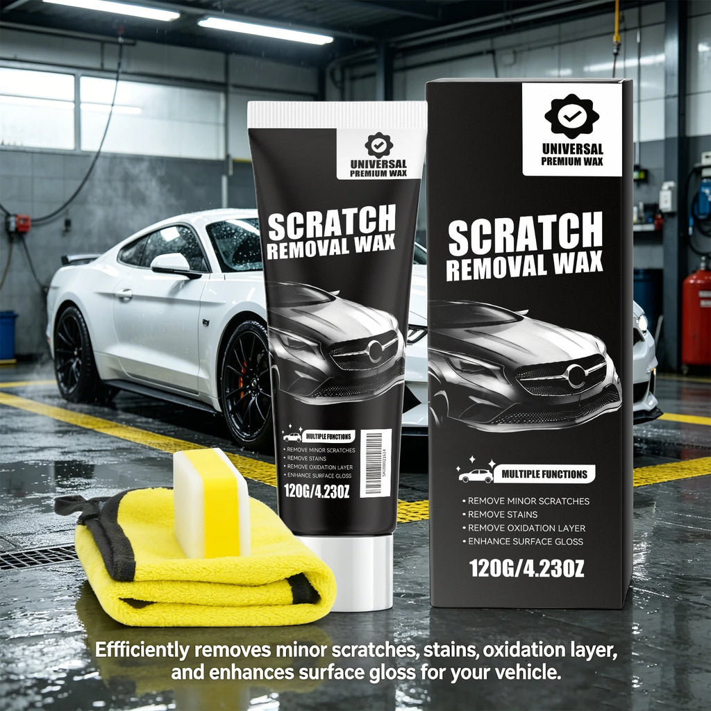Car Scratch Removal Wax Set Remove Stain Car Scratch Repair Restores Car Paint Shine Automobile Surface Cleaning Care Tool Oasis Select