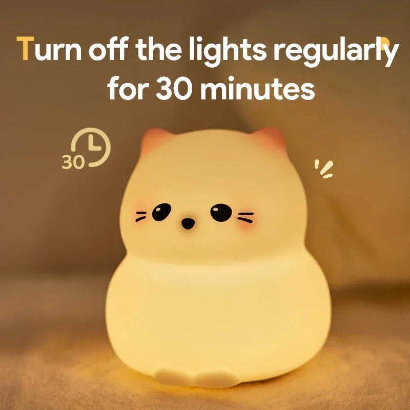 Animal Silicone Night Light – Rechargeable LED Kids Bedside Lamp Silicone Night Light Oasis Select