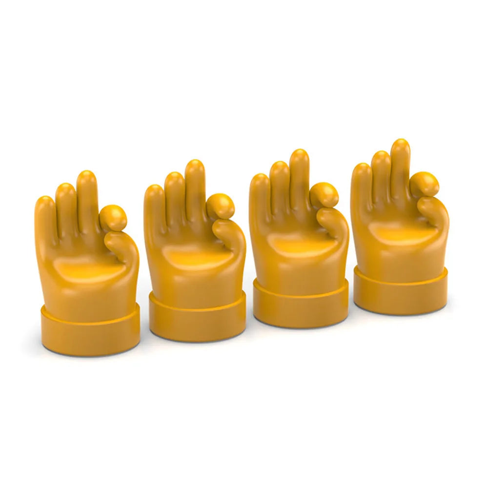 Gesture Tire Valve Stem Caps Covers, Funny Tire Air Caps Universal for Cars,Trucks, SUV, Motorcycles, Bike Oasis Select B-Yellow
