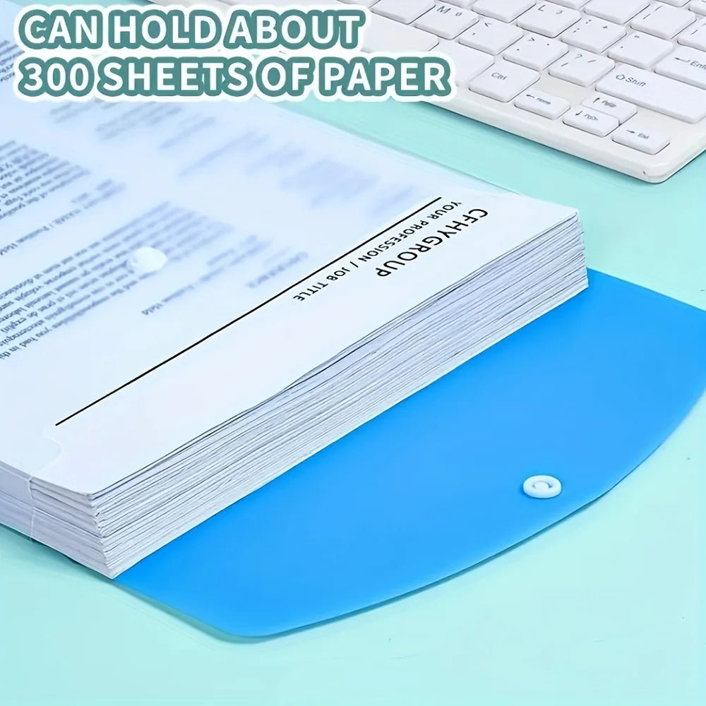 6Pcs A4 Binder Pocket Plastic Envelopes Expandable Binder Folders 6 Colors Stereoscopic Transparent File Bags with Index Labels Oasis Select