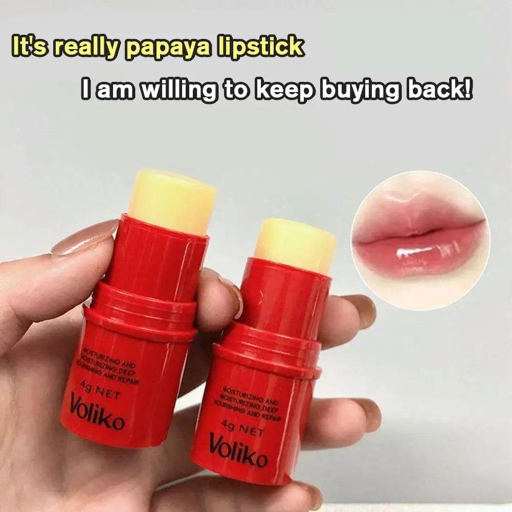 1/5/10PCS Papaya Lip Balm Hydrating Lip Moisturizer Long Lasting Moisturizing Lipstick Natural Papaya Cream Lip Care Makeup Oasis Select