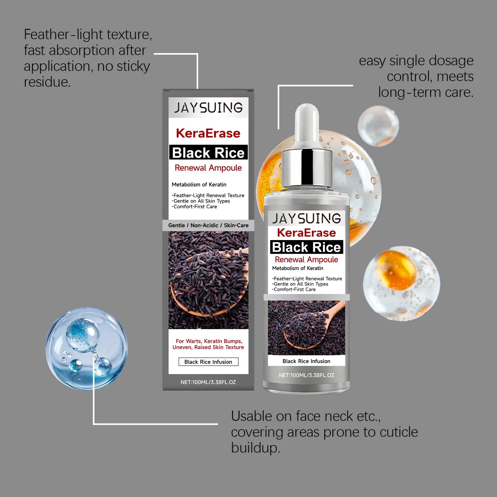 Black Rice Essence - Gentle and Moisturizing Facial Serum for Hydrated, Smooth, and Radiant Skin Oasis Select