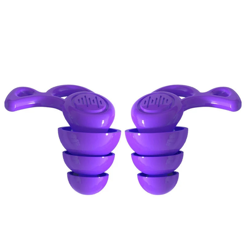 3-Layer Silicone Earplugs – Reusable Noise Blocking for Sleep