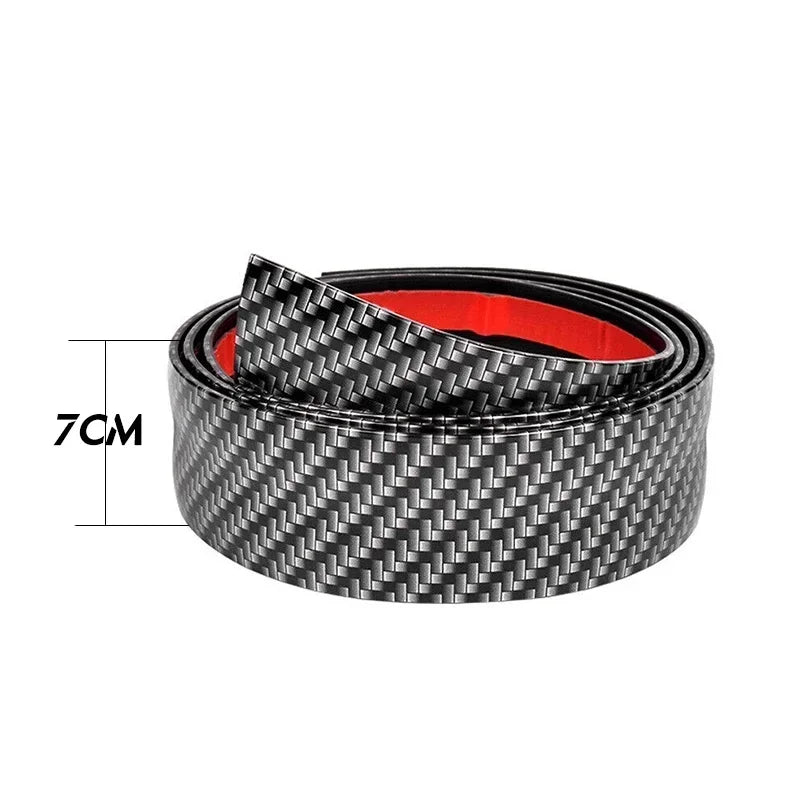 Universal Car Stickers Doorsill Bumper Threshold Step Carbon Fiber Protector Guard Strip Sticker Anti Scratch Strips Film Oasis Select 7CMx1M