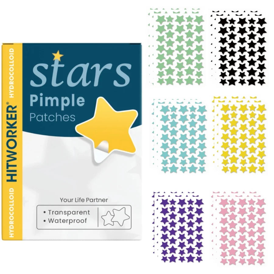 Star Acne Patches 240/480/720 Pieces, High-Quality Emergency Kit, Invisible Hydrogel Absorbs Pus Quickly, Reduces Swelling, Cute Oasis Select 720PCS