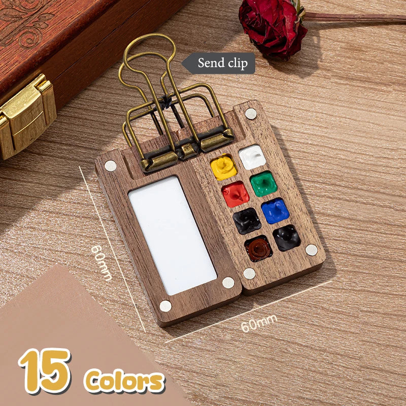Travel Watercolor Paint Palette Set, Mini Pocket Artist Painting Kit, Portable Art Supplies for Painters, Artists & Students Oasis Select A3
