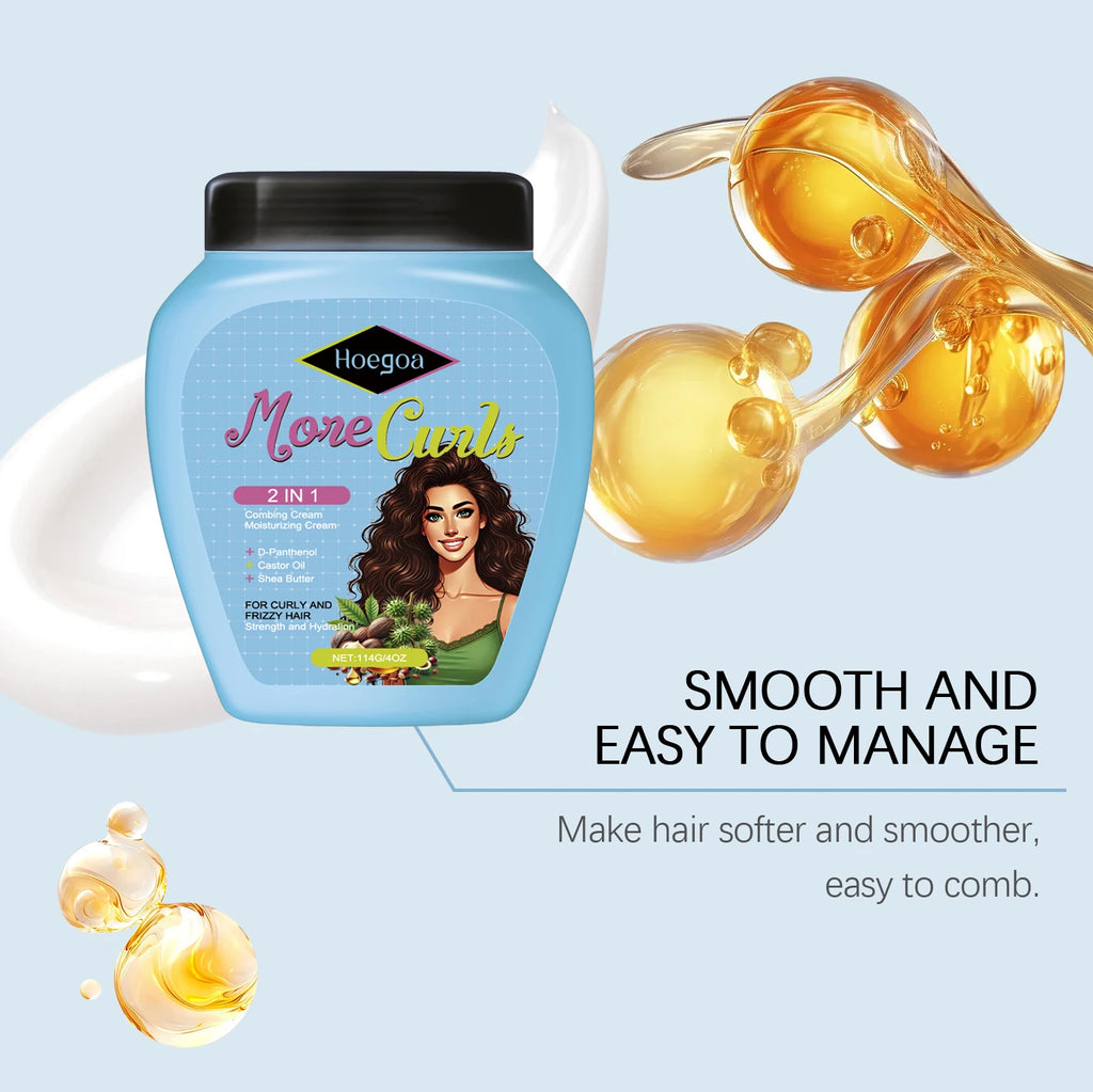 Combing Cream Conditioner for Curly Frizzy Hair Repair Restore Damaged Hair Strengthen Roots Nourish Wash-Free Conditioner Oasis Select