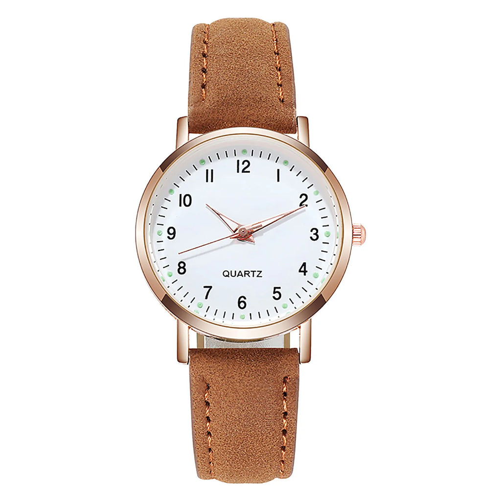 Women's Diamond Luminous Retro Quartz Watch – Leather Strap Ladies Quartz Watch Oasis Select G