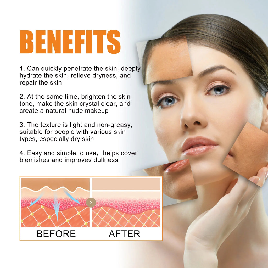 Face Cream Deep Hydration Waterlight Instant Whitening Moisturizing Cream Vitamin H Nourish Brighten Skin Tone Fade Blemishes Oasis Select