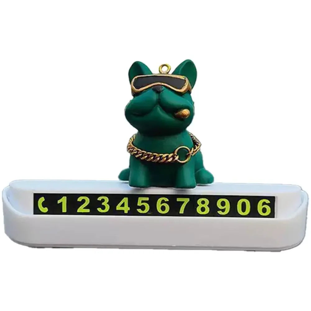 Bulldog Temporary Parking Card – Cute Dashboard Car Decor