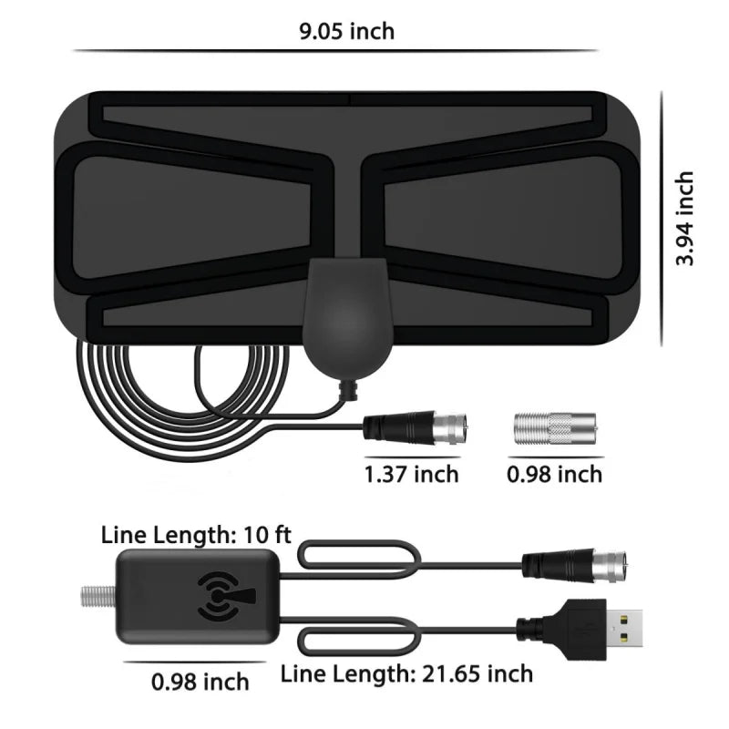 2026 HDTV antenna with butterfly pattern for your TV. High-definition digital TV antenna. Oasis Select Enhancement