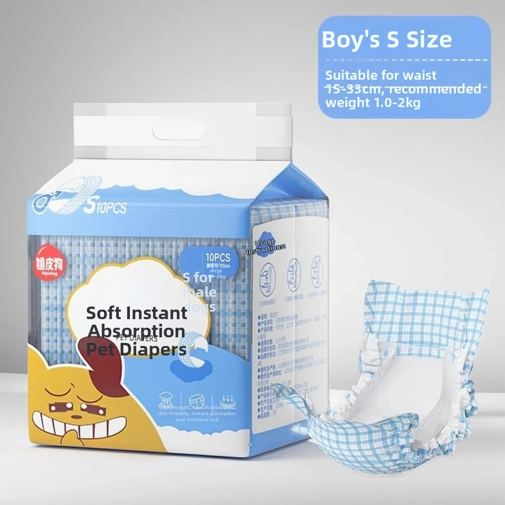 10-Pack Disposable Dog Diapers | Leakproof & Breathable Nappies