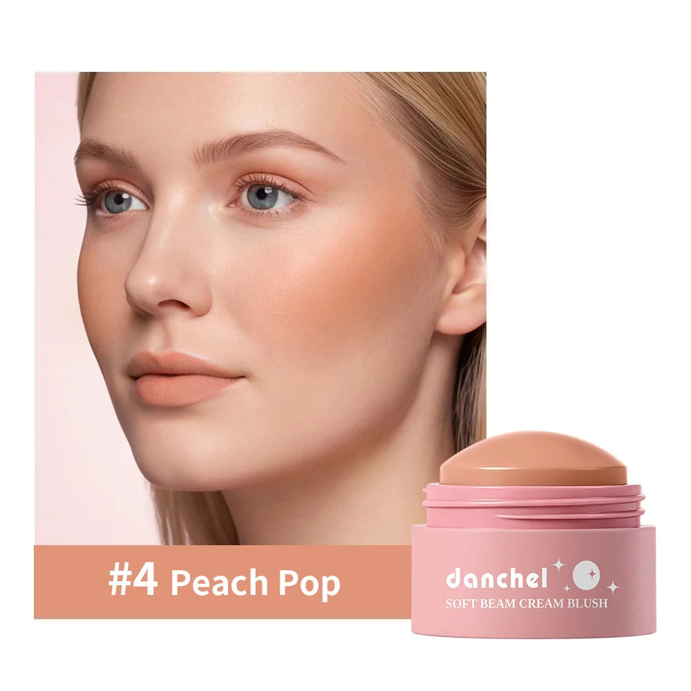 Natural Looking Matte Blush Stick Waterproof Long Lasting Hydrating Blendable Cream Blush Balm Lightweight Cheek Makeup Cosmetic Oasis Select 4 Peach Pop