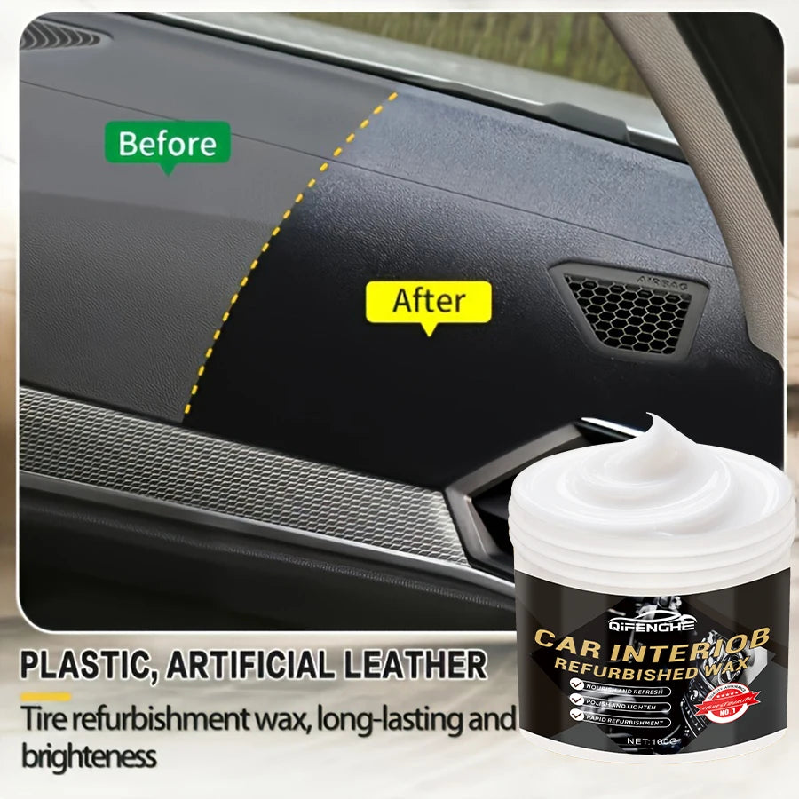 Car Interior Restoration Wax – Seat & Dashboard Refurbishing Cream