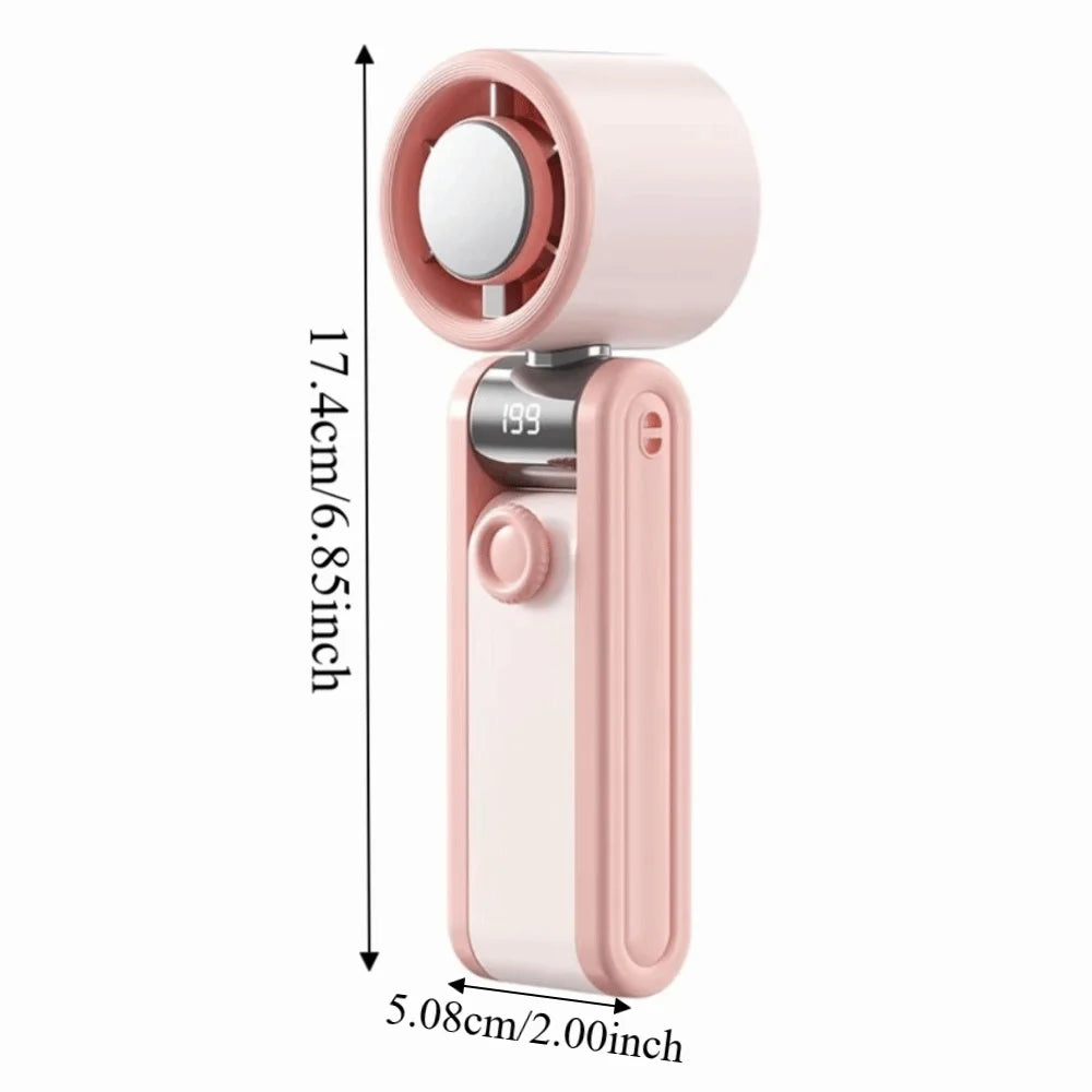 Foldable Design Portable Handheld Fan Portable Quiet Mini Pocket Fan Multi-Speed Silent Operation Desktop Fan Outdoor Use Oasis Select