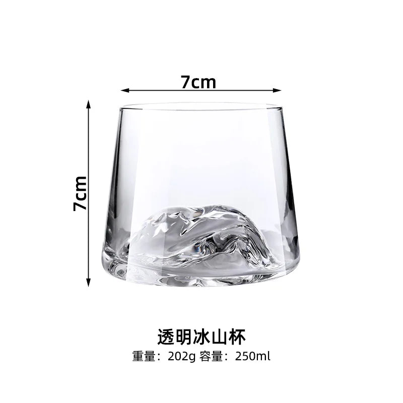 Crystal Glass Whiskey Cup, Japanese Liquor Glass, Clear Iceberg Glass, Suitable for Vodka, Liqueur, Tequila, Shochu, Cocktail Oasis Select Transparent 250ML