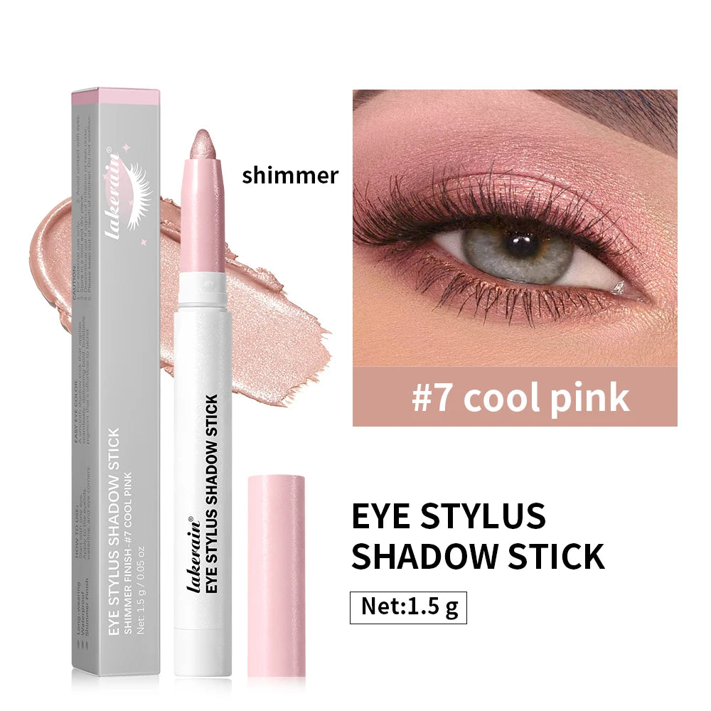 10 Colors Eyeshadow Sticks Long Lasting Waterproof Shimmer Glitter And Matte High Pigmented Eyeshadow Pencil Crayon Makeup Oasis Select 7cool pink