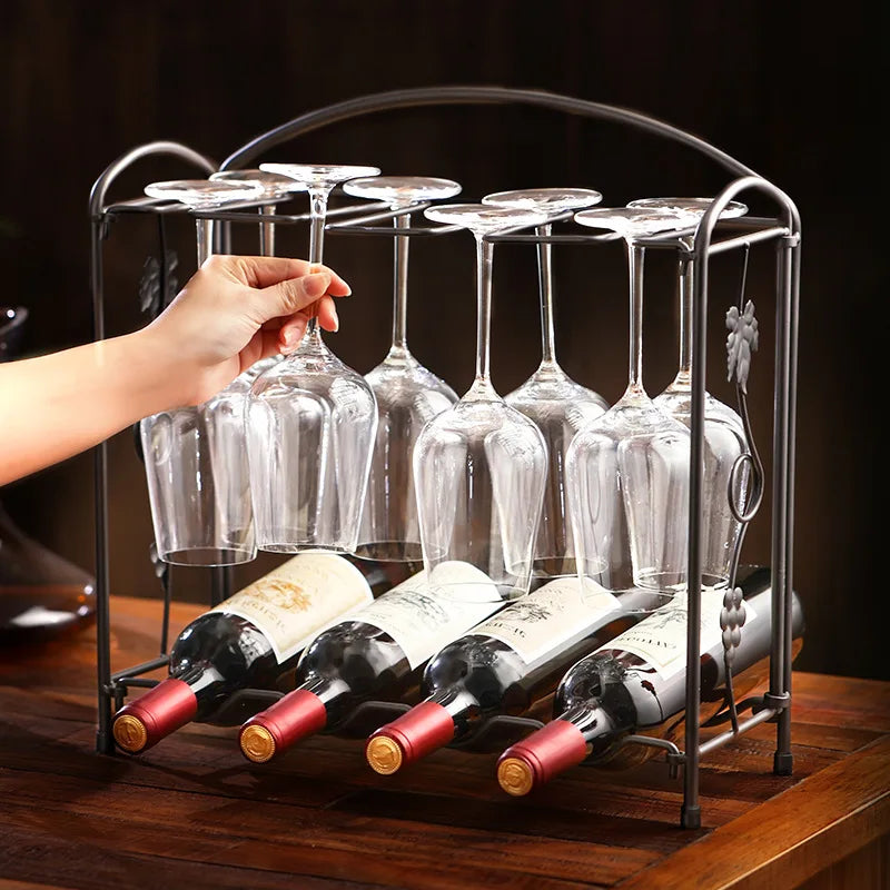 Household red wine glass rack wine cabinet wine rack ornament wine decoration upside down wine glass rack modern light luxury Oasis Select