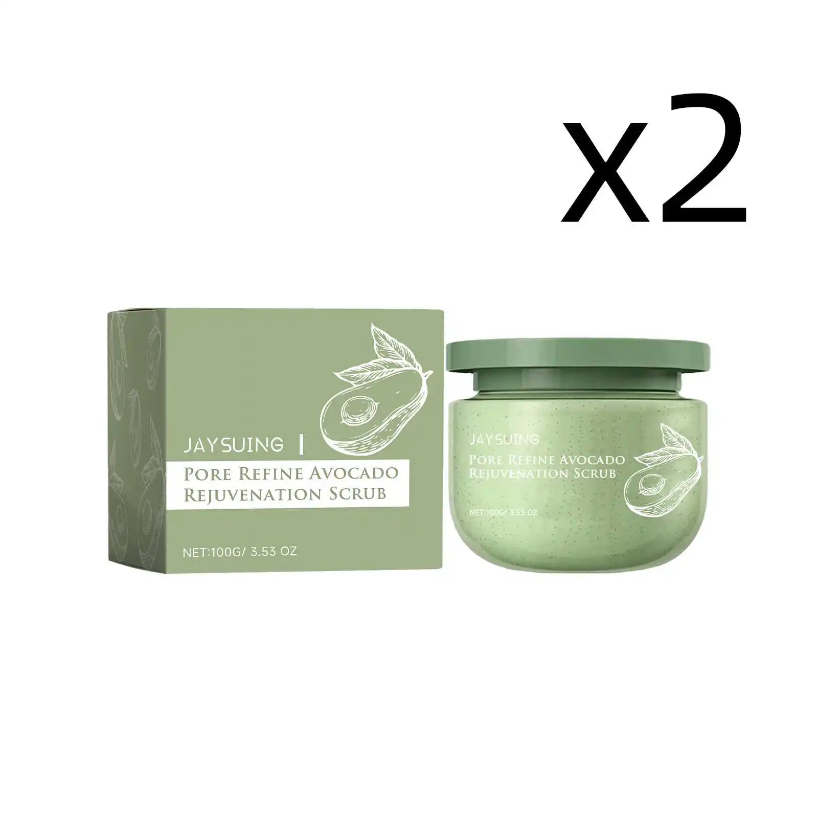 Avocado Body Scrub – Exfoliate, Brighten & Moisturize Skin Body Exfoliating Scrub Oasis Select 2x100g 100g