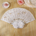 A wedding decoration fan, snow white art flower decoration wedding supplies, suitable for bridal engagement and wedding season, Oasis Select C