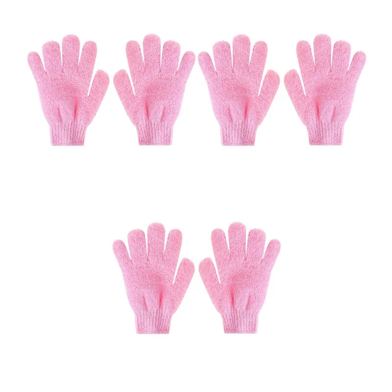 1/2/3pairs Exfoliating Bath Gloves Double Sided Bath Gloves For Beauty Spa Massage Skin Shower Scrubber Bathing Accessories Oasis Select 3pairs pink