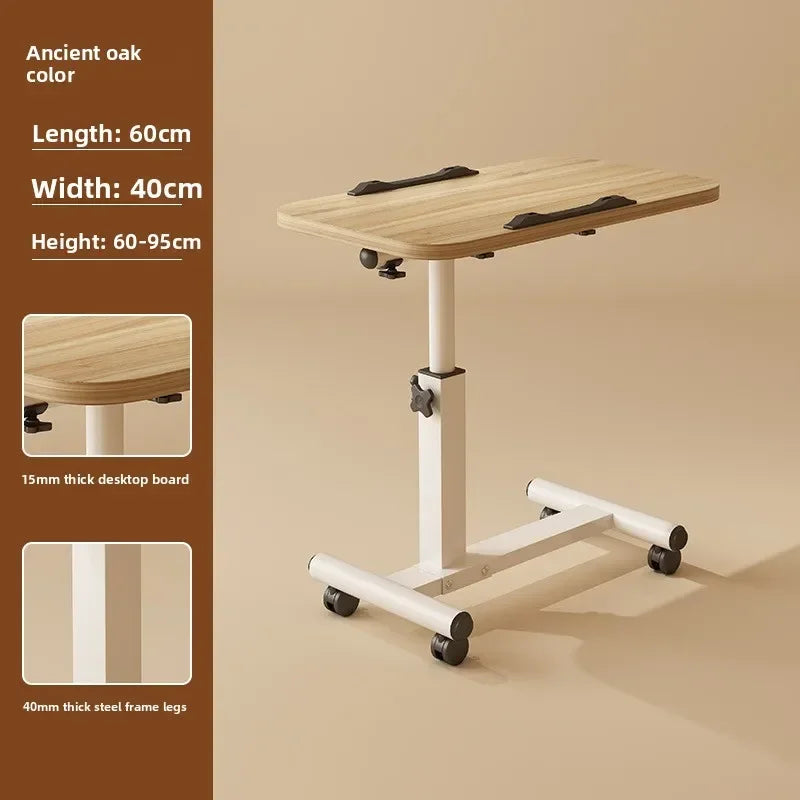 Multi-functional Household GoodsMovable Lifting Bedside Table, Living Room Sofa Side, Home Bedroom Computer Table Oasis Select Ancient Oak B