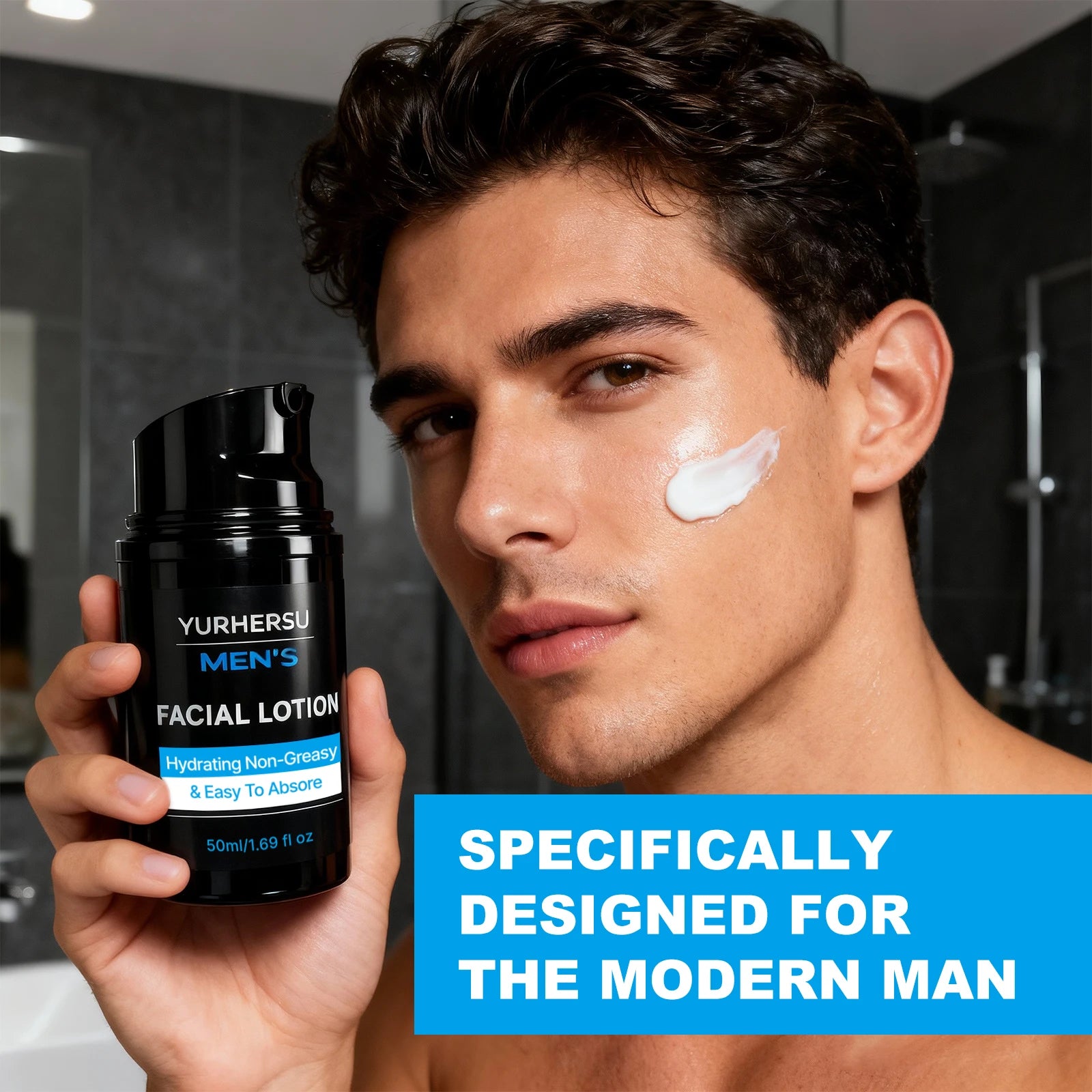YURHERSU Men's Niacinamide Moisturizing Face & Body Lotion 50ml Men's Face Moisturizer Oasis Select
