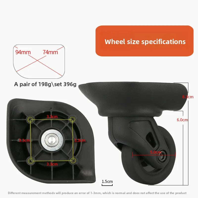Suitable for American Tourister 85A Universal Wheel 2PCS Wheels for Suitcase Luggage Accessories Replacement Spare Parts Mute Oasis Select w242 4PCS