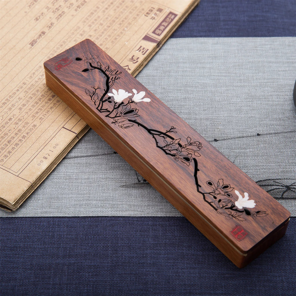 Wooden bed incense burner, cultural and creative Chinese style Zen ornaments, household incense sticks, solid wood creative Oasis Select Burner unpackaged 2