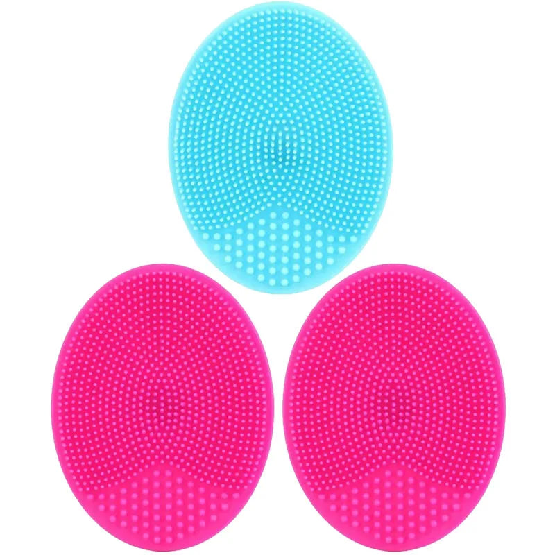 1/3pc Silicone Face Cleansing Brush Facial Deep Pore Skin Care Scrub Cleanser Tool New Mini Beauty Soft Deep Cleaning Exfoliator Oasis Select 3pcs mix