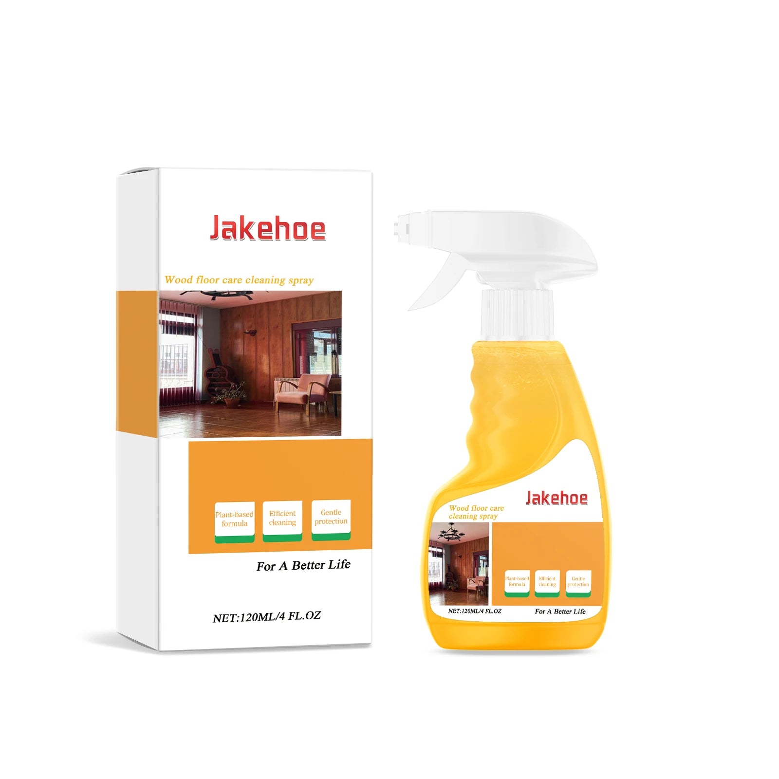 Jakehoe Floor Polishing Clean Spray Deep Cleaning Floor Protect Gloss Repair Waterproof Anti Cracking Quick Drying Floor Clean Oasis Select 120ml boxed