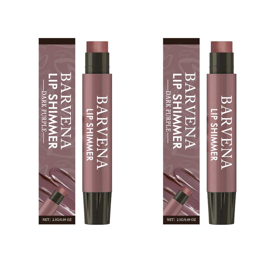 Lip Shimmer Dark Purple Tinted Lip Balm Stick Long Lasting Hydration with Natural Glowy Finish Moisturizing & Nourishing Makeup Oasis Select 2Pcs