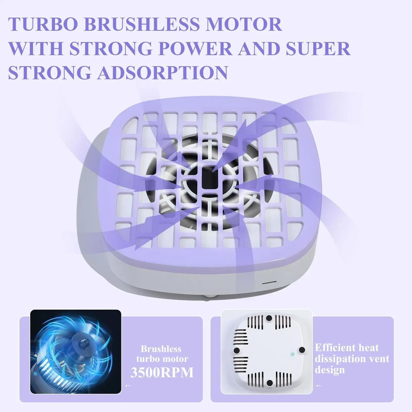 Nail Vacuum Dust Collector Low Noise Nail Fan Dust Collector Powerful Suction Cleaner Manicure Tools for Beginner Home Salon Oasis Select