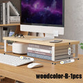 Storage Shelves Organizers Base Lifting Bracket Organizer Storage Rack Computer Table Shelf Multifunction Home Organization Oasis Select woodcolor-B-1pcs