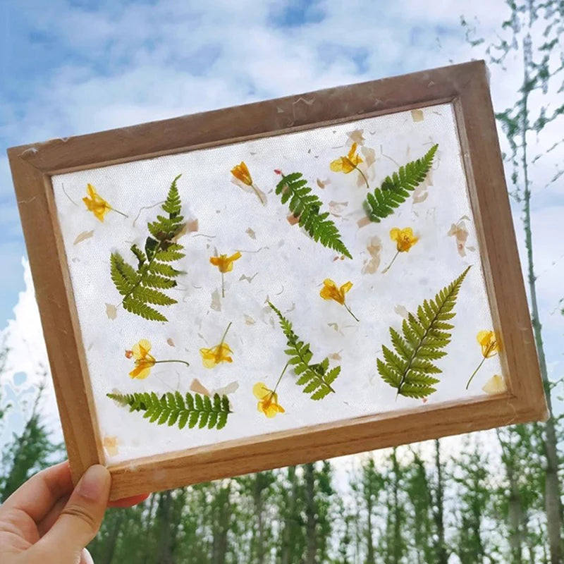 Paper Making Frame Screen DIY Wood Paper Making Papermaking Mould Crafts Handcraft Paper Recycling Tool Wooden Multi-size Oasis Select