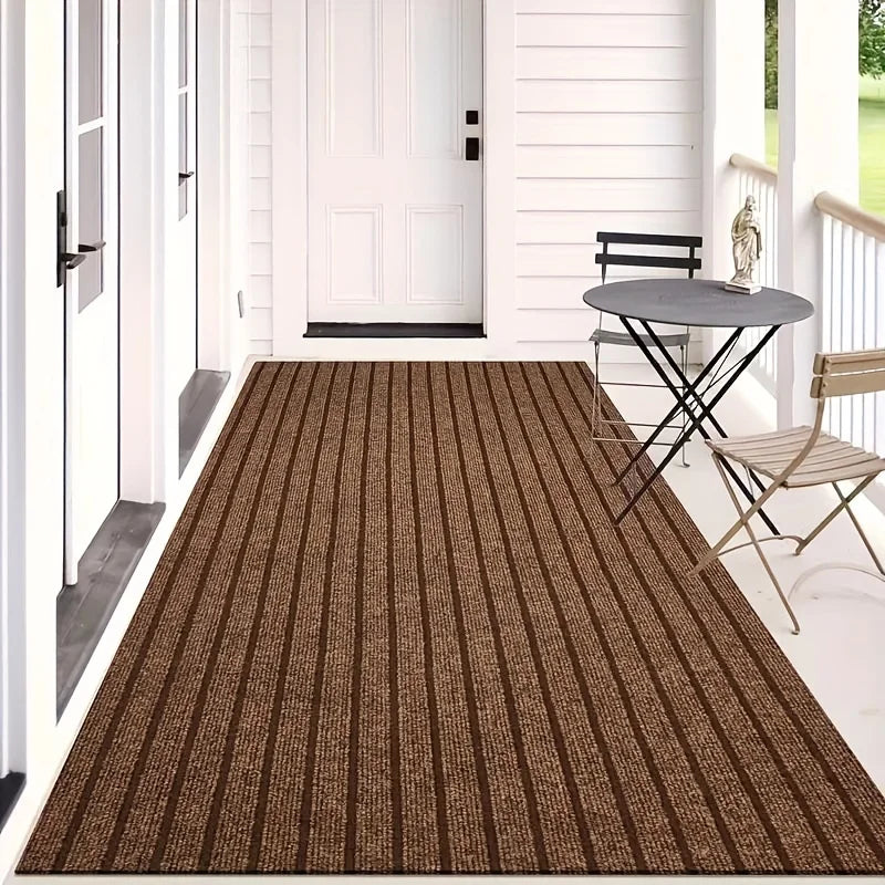 DIY Solid Color Striped Kitchen Door Mat Floor Mat Room Decoration Self-adhesive Non-slip Carpet Home Decor Hallway Rug Entrance Oasis Select