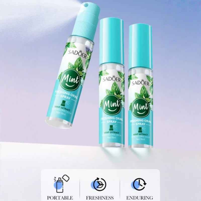 Mint & Peach Fresh Breath Mouth Spray – Oral Freshener Breath Freshener Spray Oasis Select