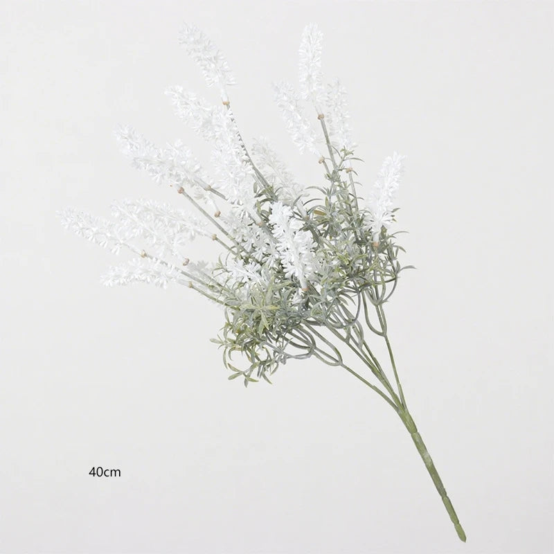 7-Branch 38cm Artificial Lavender Bouquet for Home Table Decor Hotel Wedding Floral Arrangement Fake Flower Oasis Select 5-Branch C-40cm