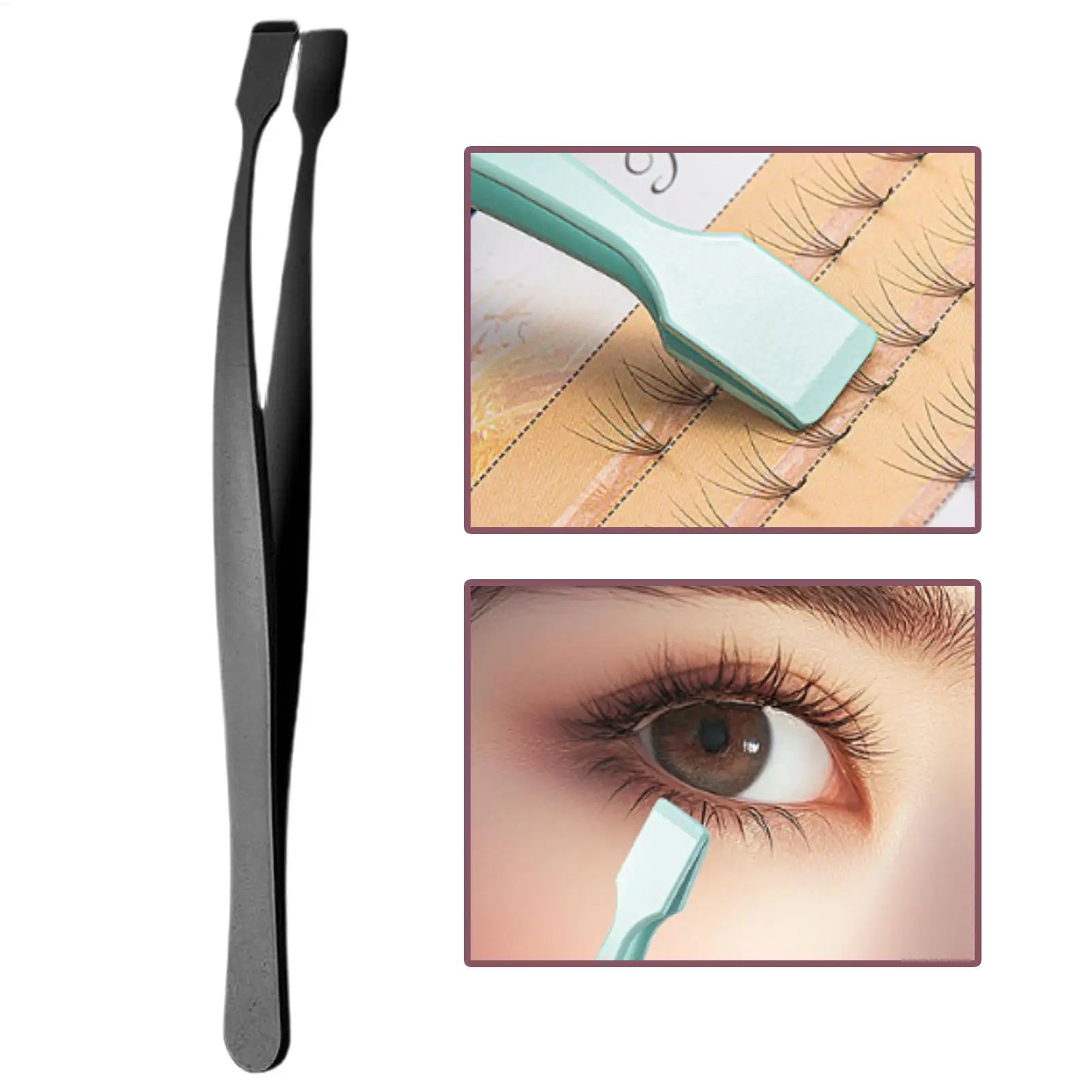Lash Applicator Tool Eyelash Cluster Applicator Tweezers Non Slip Precise Professional Makeup Tool for Travel Salon Separating Oasis Select