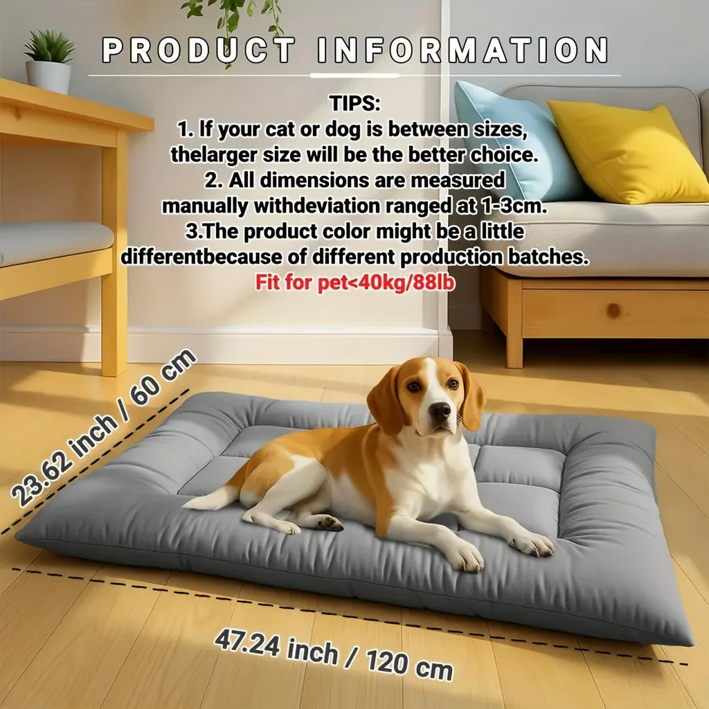 Super Large Summer Cooling Pad Dog Sofa Bed, Super Soft Thick Polyester Pet Pad Anti-slip Bottom Dog Bed Dog Beds Oasis Select