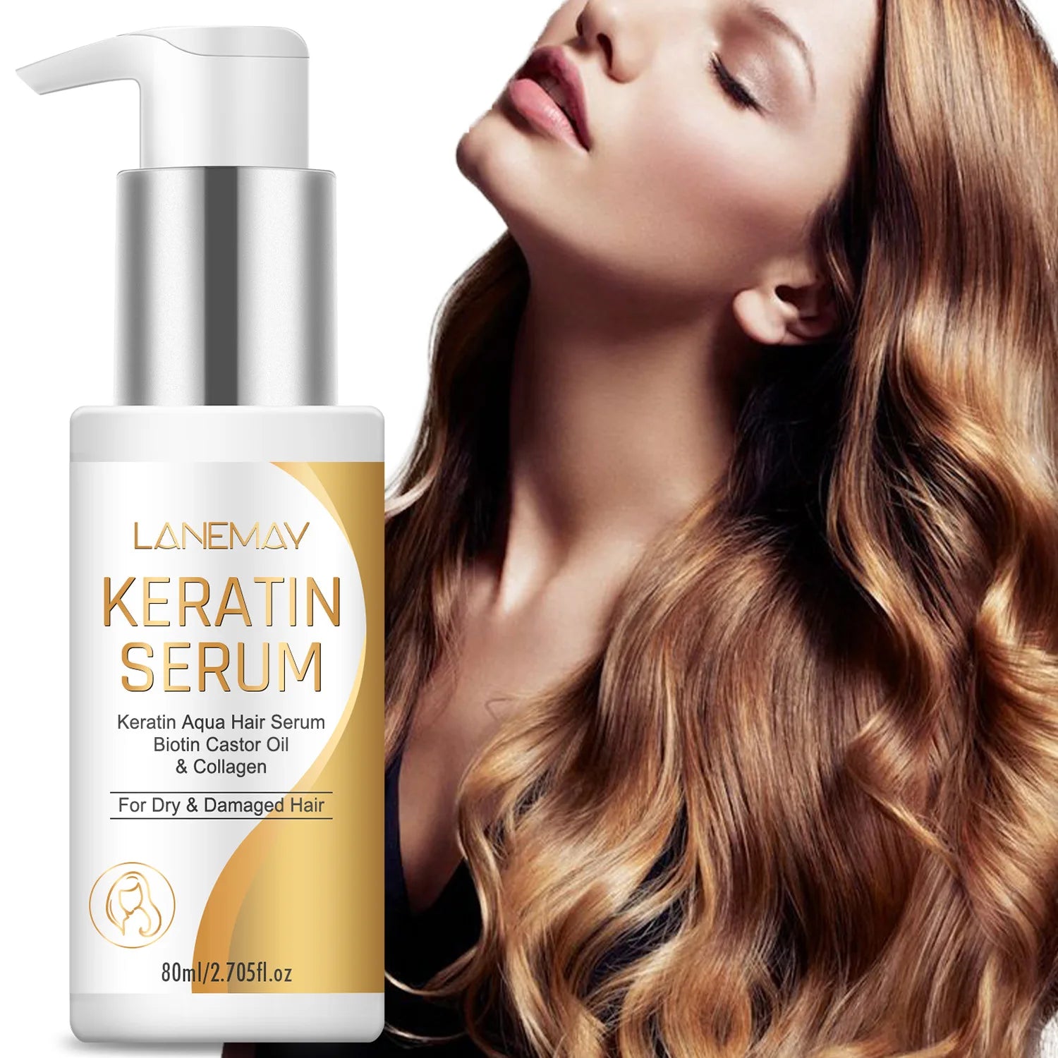 Lanemay Keratin Hair Serum – Moisturizing & Strengthening Essence