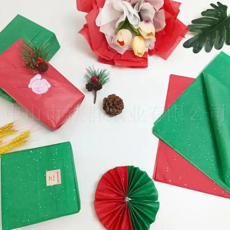 20/36 sheets Christmas wrapping paper, thin paper, DIY inner and outer wrapping paper for Christmas gifts gift protective paper Oasis Select